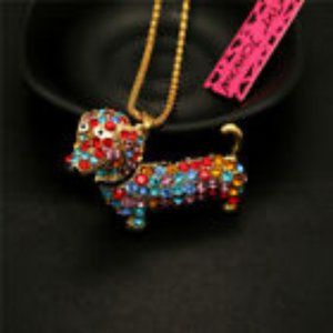Betsey Johnson DACHSHUND Necklace